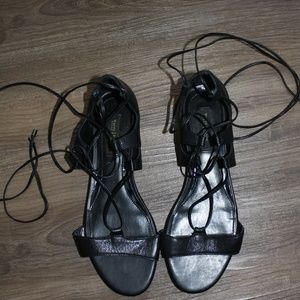 White House Black Market Black Gladiator Sandals